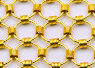 1.5 x15mm ทองเหลืองสีโลหะ Chainmail แหวนผ้าม่านตาข่ายสำหรับหน้าจอหน้าต่าง