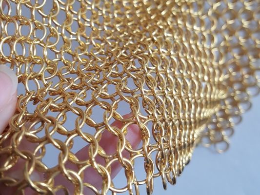 3.8 มม. ถึง 30 มม. แหวนโลหะตาข่าย Pvd สำเร็จรูป Chainmail ประเภทสานสำหรับผ้าม่าน