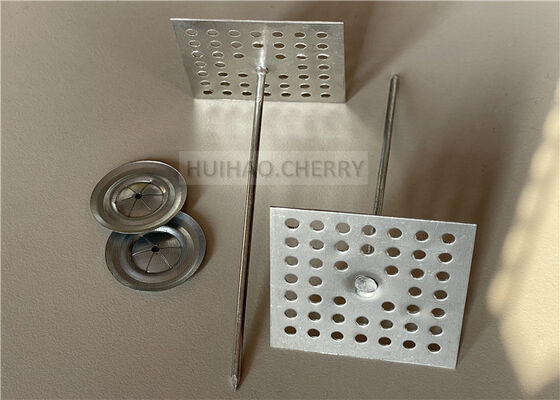 12 Gauge Aluminium Perforated Base Insulation Pins สําหรับการวางและติดตั้งวัสดุกันความร้อนและเสียงต่าง ๆ