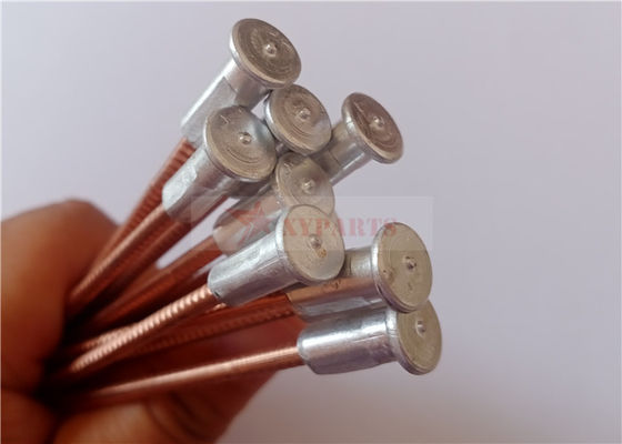 สร้างเรือ M3x90mm Bimetallic Cd Pins With Aluminum Base Copper Coat Steel Nail สายพัดลม