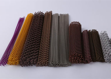 สีทองแดง อลูมิเนียมโลหะ Mesh Drapery สําหรับส่วนกลาง