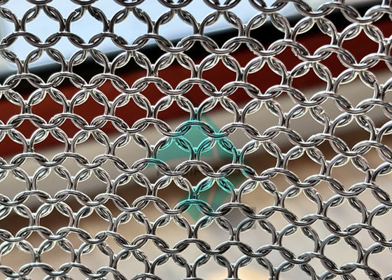 1.2x10mm สแตนเลสโลหะแหวน Mesh Drapery สําหรับการตกแต่ง