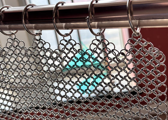 1.2x10mm สแตนเลสโลหะแหวน Mesh Drapery สําหรับการตกแต่ง