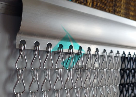 double hook การตกแต่งอะลูมิเนียม Chain Link ผ้าม่านสําหรับผ้าม่านอาบน้ํา