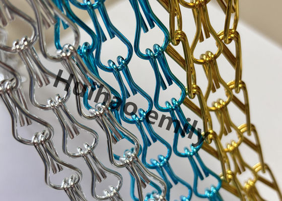 12x24mm อลูมิเนียมโลหะ Mesh เชือกผ้าม่านกับการรักษา anodized