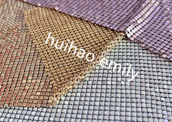 8x8mm สีอัลลูมิเนียมกระจกกระจกโลหะ Mesh สําหรับตกแต่ง