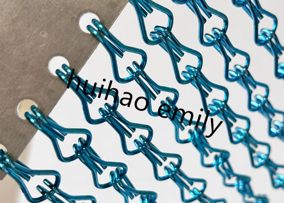 ทนไฟแขวนโคมไฟ Diy ตาข่ายโลหะผ้าม่านด้วยการรักษา Anodized