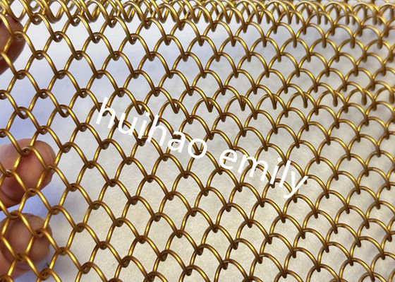 ผ้าม่านอาบน้ําแบบโลหะ Mesh กันไฟที่ใช้ในการออกแบบภายใน