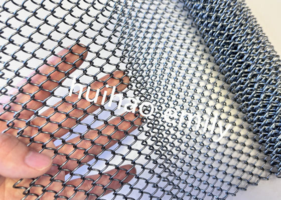 6x6mm Aperture ประดับโลหะ Mesh ผ้าม่านสําหรับจอไฟ