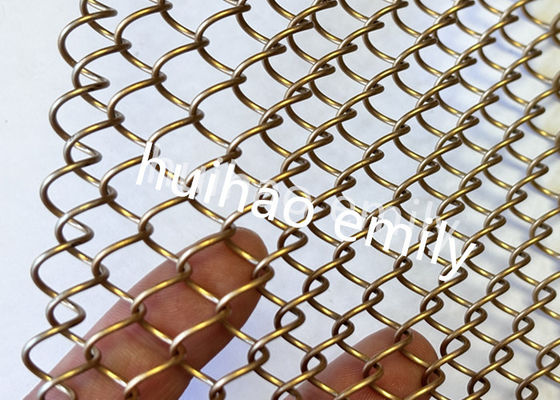 8x8mm Aperture อัลลูมิเนียมโลหะโค้ล Mesh เป็นพื้นที่แบ่งผ้าม่าน
