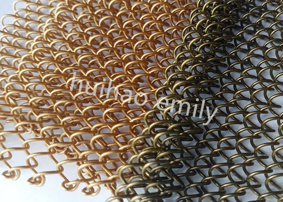 1.2mm สายอัลลูมิเนียมโลหะ Mesh Drapery สําหรับตกแต่งร้านอาหาร