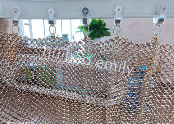 1.2mm สายอัลลูมิเนียมโลหะ Mesh Drapery สําหรับตกแต่งร้านอาหาร