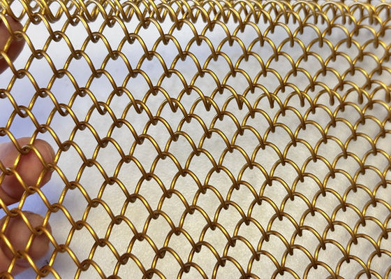 ผ้าม่านอาบน้ําแบบโลหะ Mesh กันไฟที่ใช้ในการออกแบบภายใน