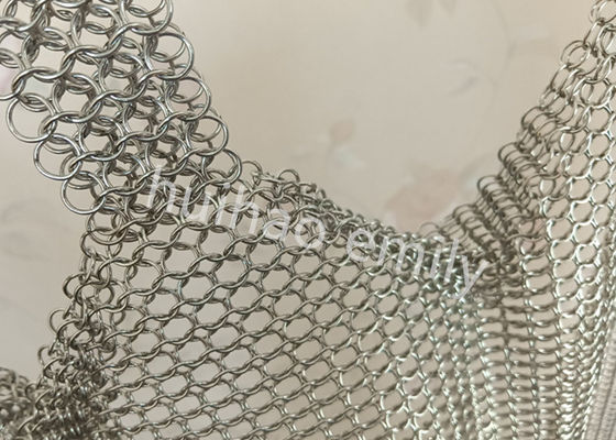0.8x7mm Welded Type Ring Mesh Curtain สำหรับตกแต่งภายใน