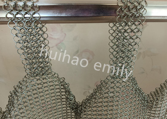 0.8x7mm Welded Type Ring Mesh Curtain สำหรับตกแต่งภายใน
