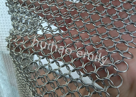 0.8x7mm Welded Type Ring Mesh Curtain สำหรับตกแต่งภายใน