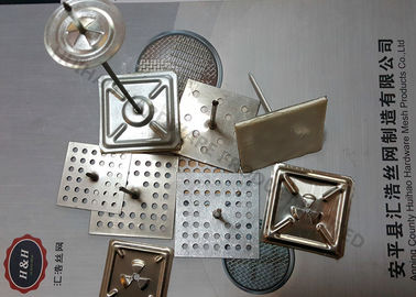 สแตนเลส Perforated Base Insulation Pins Fix Insulation Surface 12 Ga Dia 63.5 มิลลิเมตร