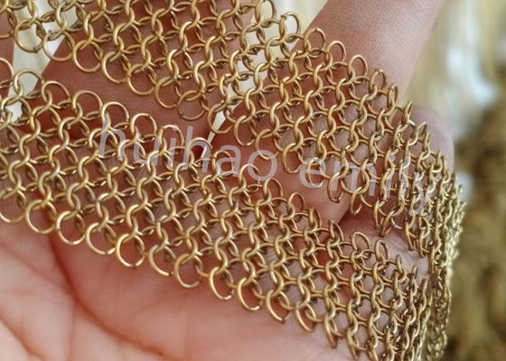 สแตนเลส 7 มิลลิเมตร แหวน Mesh สายด้ายห่วงโซ่ผ้าม่านด้วย Fringing