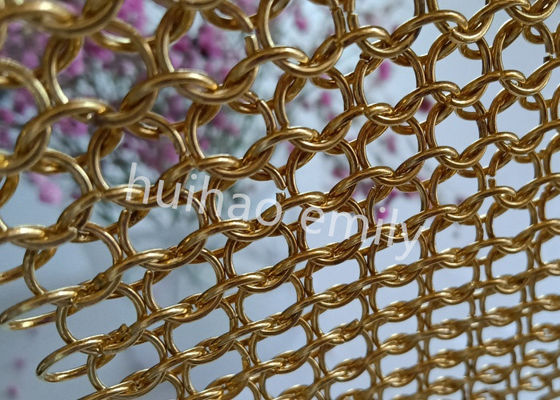 ป้องกันไฟ โลหะแหวน Mesh ผ้าม่านสําหรับ Restaurant Partition