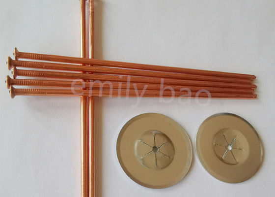 CD Weld Stud-3mm ทองแดง Plated Insulation Weld Pins กับปลายเรียบ
