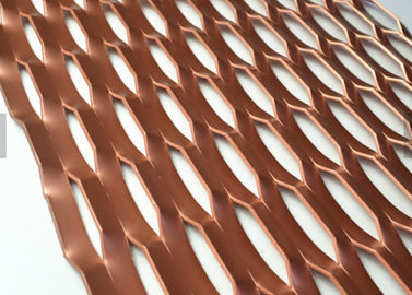 หน้าผนังอัลลูมิเนียมขยาย Mesh ภายนอกที่มีสี PVDF