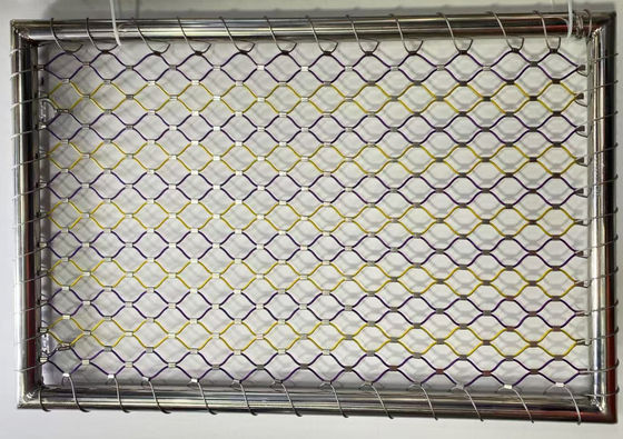 สแตนเลส 304 เนื้อผงยืดหยุ่นเชือก Mesh สําหรับความปลอดภัย Handrail รั้ว