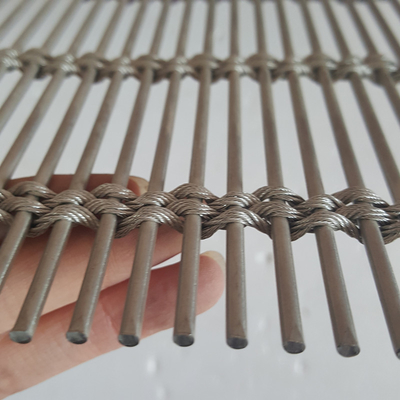 Aisi 304 สายเคเบิลสแตน Mesh สําหรับหน้าผนัง