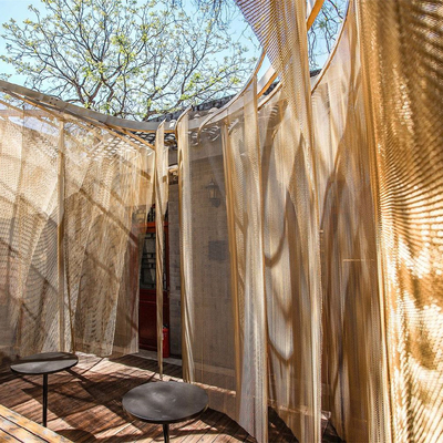 อัลลูมิเนียม Custom Steel Coil Curtain Space Divider สาย 0.8 มม.