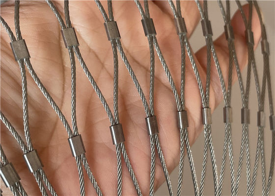 รั้วตาข่ายสแตนเลสสตีลแบบยืดหยุ่นและทนทานสำหรับตาข่ายเติมราว