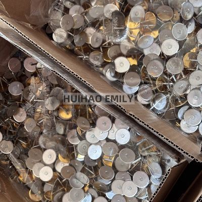 หมุดฉนวนหัวถ้วยเหล็กชุบสังกะสีเชื่อมติดกับแผ่นโลหะของท่อ