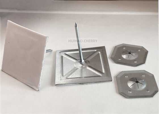 หมุดและแหวนรองฉนวนขนาด 12 เกจ เหล็กชุบสังกะสี หมุดฉนวนใยหิน