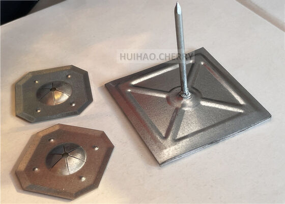 หมุดและแหวนรองฉนวนขนาด 12 เกจ เหล็กชุบสังกะสี หมุดฉนวนใยหิน