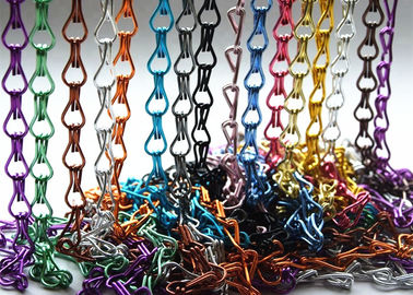 2 มิลลิเมตร Hook Link ประเภทโลหะ Mesh Drapery หน้าต่างประตู Fly Curtain