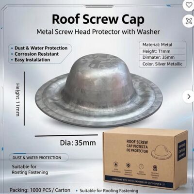 RAL7016 หมวกสกรูสําหรับหลังคาโลหะเทาปกปิด หมวกสกรูสําหรับแผ่นหลังคากันน้ํา