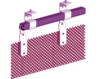 อัลลูมิเนียม Custom Steel Coil Curtain Space Divider สาย 0.8 มม.