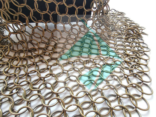 ม่านม่านกั้นห้องตาข่ายโลหะขนาด 2 มม. 20 มม. สำหรับตกแต่ง