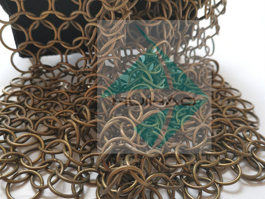 ม่านม่านกั้นห้องตาข่ายโลหะขนาด 2 มม. 20 มม. สำหรับตกแต่ง