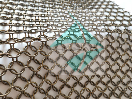 ม่านม่านกั้นห้องตาข่ายโลหะขนาด 2 มม. 20 มม. สำหรับตกแต่ง