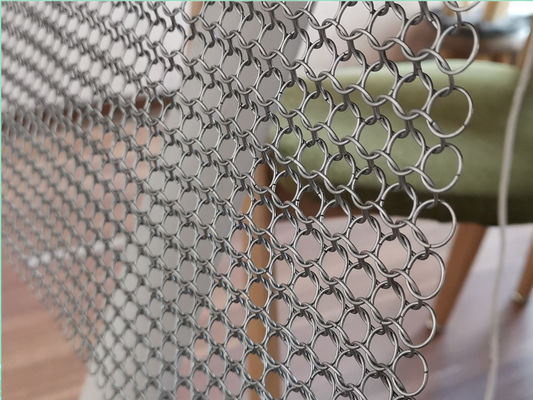 ผ้าม่านเตาเพลิง โลหะแหวน Mesh ด้วยสีโบราณเสร็จ