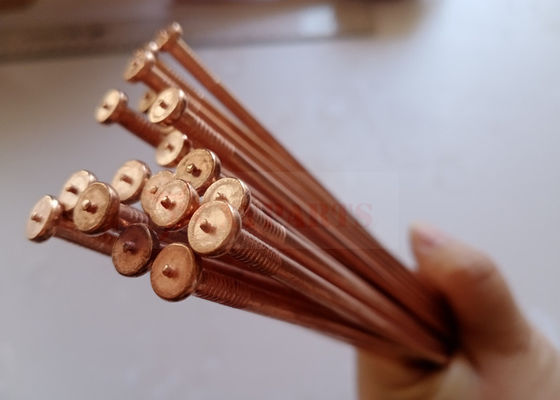 หมุดเชื่อมซีดี 4 มม. เหล็กกล้าคาร์บอนต่ำเคลือบทองแดงสำหรับโลหะแผ่น