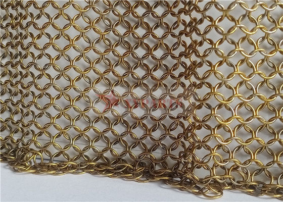กว้างแหวน 12 มิลลิเมตร สแตนเลส โลหะแหวน Mesh ผ้าม่านง่ายที่จะติดตั้งสําหรับตกแต่งโรงแรม