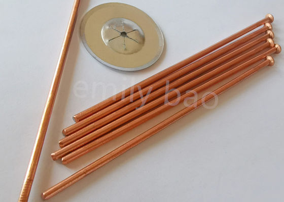 CD Weld Stud-3mm ทองแดง Plated Insulation Weld Pins กับปลายเรียบ