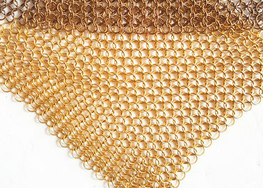 ผ้าม่านกั้นพื้นที่โลหะตาข่ายผ้าม่าน, โรงแรมม่านลวดทองเหลือง Chainmail แหวนตาข่าย