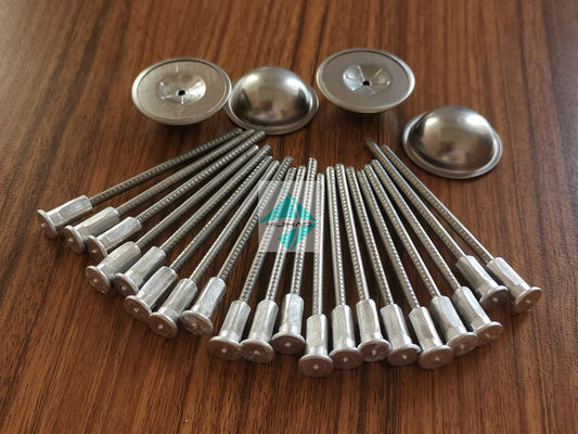 เล็บเชื่อมซีดีสแตนเลส, หมุดฉนวน BIMetallic 3 มม. พร้อมฐานเชื่อมอลูมิเนียมแก้ไขเครื่องซักผ้าล็อคตัวเอง