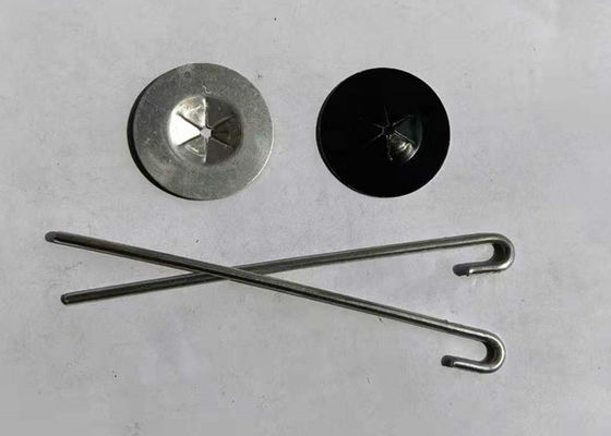 อลูมิเนียม J Hook 2.5mm Pin Dia คลิปแผงโซลาร์เซลล์พร้อมเครื่องซักผ้าติดตั้งแผงโซลาร์เซลล์