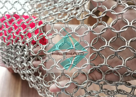 Chainmail Welded Pvd แหวนโลหะตาข่ายสำหรับตกแต่ง Facade