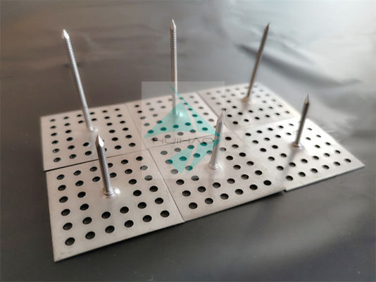 40mm Square Iso Perforated Base ฉนวนไม้แขวนเสื้อ Fixing Stone Wool Panel