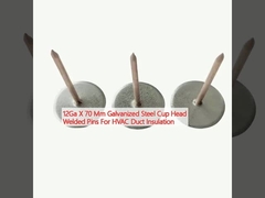 12Ga X 70 มม สแตนเลสเหล็กเหล็กกระป๋องหัวปูน welded สําหรับ HVAC duct ติด