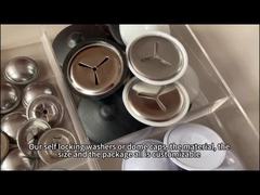 ขนาดและวัสดุ เครื่องซักผ้าล็อคตัวเองที่สามารถปรับแต่งได้ หรือหมวกล็อคตัวเองที่ทําจาก Huihao