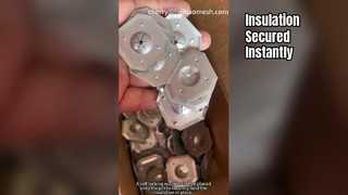 หมุดติดฉนวนและแหวนรองสำหรับยึดแผ่นฉนวนกับผนังเพดานพื้น